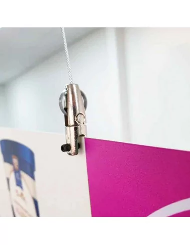 Système de suspension avec clip pour faux plafond et accroche Gripple® Angel – Câble en acier 100 cm