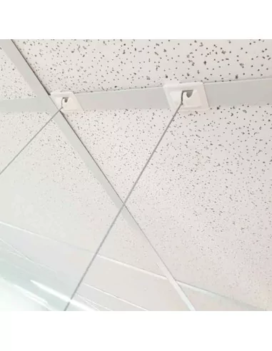 Système de suspension avec clip pour faux plafond et accroche Gripple® Angel – Câble en acier 100 cm