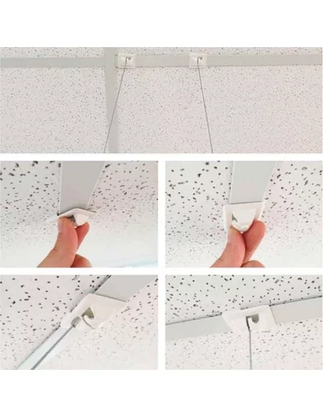 Sistema de suspensão com clip para teto falso e pendurador Gripple® Angel