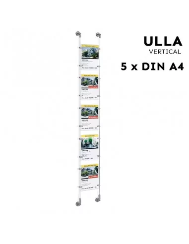 Présentoir immobilier pour vitrines – DIN A4 Vertical – 5 pochettes