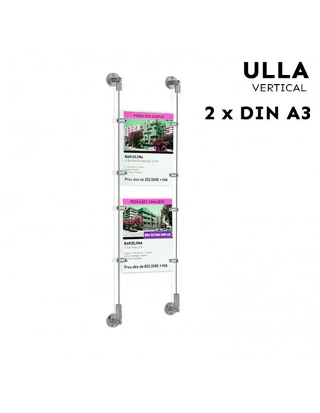 Sistema de cartelería para escaparates – DIN A3 Vertical – 2 bolsillos Sistema de cartelería para escaparates – DIN A3 Vertical – 2 bolsillos