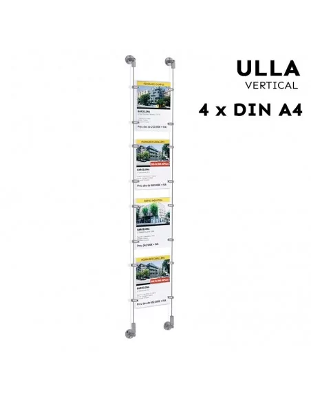 Sistema de cartelería para escaparates – DIN A3 Vertical – 4 bolsillos Sistema de cartelería para escaparates – DIN A3 Vertical – 4 bolsillos
