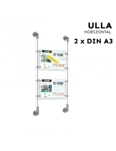Support acrylique pour affiches vitrine immobilier – DIN A3 Horizontal – 2 pochettes Support acrylique pour affiches vitrine immobilier – DIN A3 Horizontal – 2 pochettes