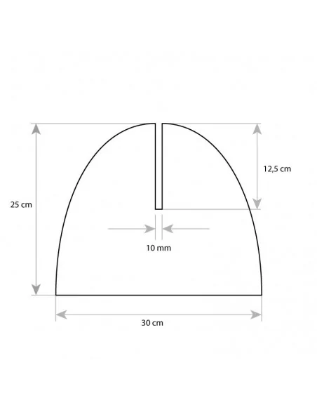 Pata semicircular blanca para paneles fotocall de 10 mm – Medida 30x25 cm Pata semicircular blanca para paneles fotocall de 10 mm – Medida 30x25 cm