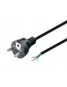 Cable de alimentación negro 1,5 m SCHUKO – Enchufe CEE 7/7 a hilos pelados
