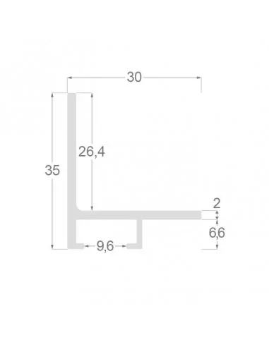 Cadre en aluminium pour châssis entoilé – Profil 33 (35x30 mm)