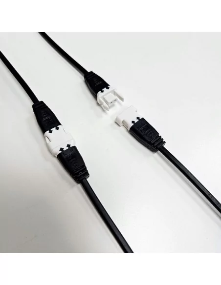 Conectores DC LED 5,5 x 2,1 mm com trava – Cabo 15 cm Macho-Fêmea