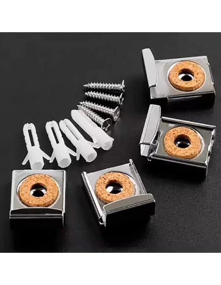 Kit de fixação para espelho de banheiro – Para parede de vidro Kit de fixação para espelho de banheiro – Para parede de vidro