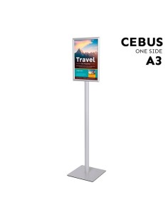 Porte-affiche sur pied A3– Modèle CEBUS base carrée