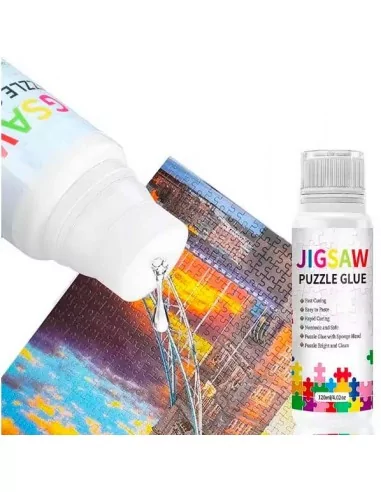 Cola para puzzles com aplicador – 120 ml – Acabamento transparente