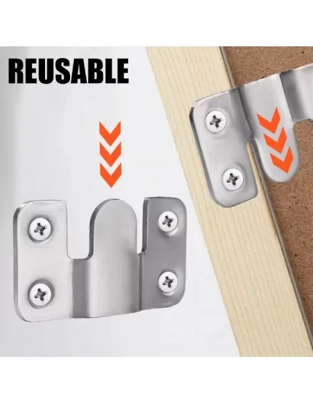 Colgador 20 kg de hebilla metálica para cuadros y espejos pesados. Set 2 piezas
