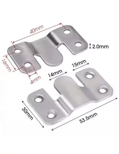 Colgador 20 kg de hebilla metálica para cuadros y espejos pesados. Set 2 piezas