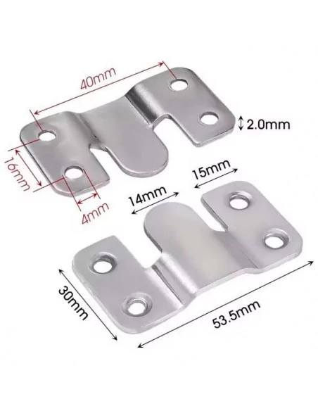 Colgador 20 kg de hebilla metálica para cuadros y espejos pesados. Set 2 piezas