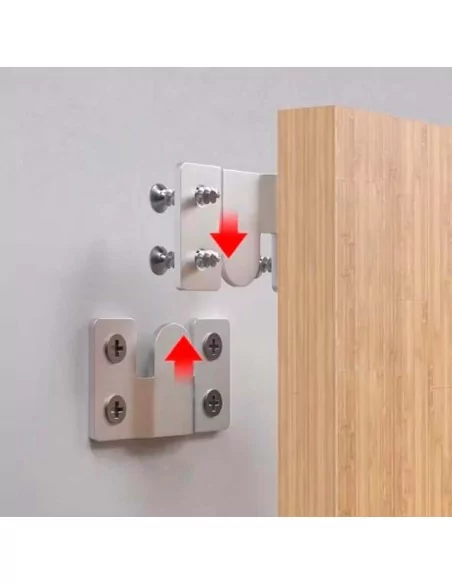 Suporte 20 kg de encaixe em duas peças para quadros e espelhos pesados Suporte 20 kg de encaixe em duas peças para quadros e espelhos pesados