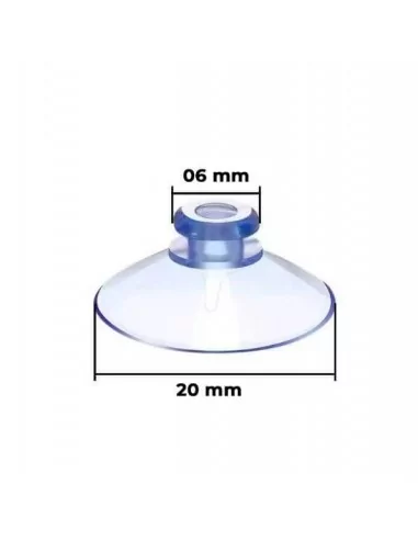 Ventosa de PVC com cabeça cogumelo 20 mm de diâmetro