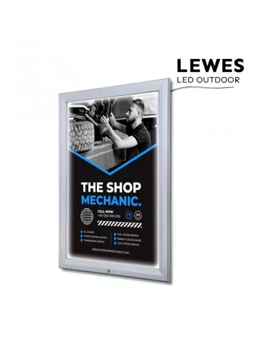 Vitrina portapóster LED para exteriores - MODELO LEWES