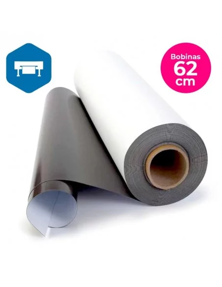 IMÁN FLEXIBLE BLANCO para IMPRESIÓN con PLOTTER. BOBINA 62 cm ancho IMÁN FLEXIBLE BLANCO para IMPRESIÓN con PLOTTER. BOBINA 62 cm ancho