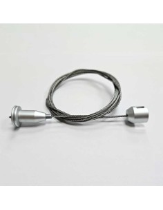 Kit de suspensión cromado para cartelería colgante desde techo 150 cm 2