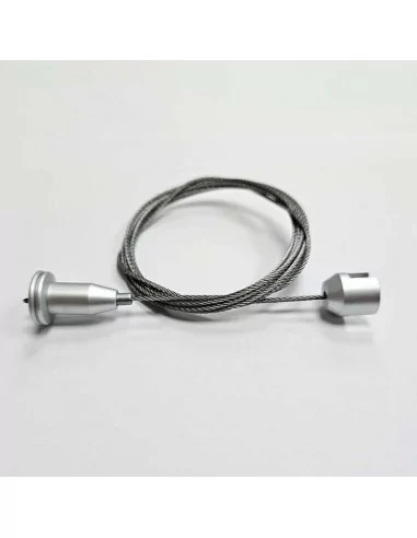 Support suspendu pour signalétique plafond finition chromée 150 cm Support suspendu pour signalétique plafond finition chromée 150 cm