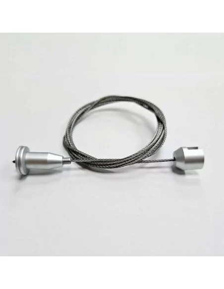 Support suspendu pour signalétique plafond finition chromée 150 cm Support suspendu pour signalétique plafond finition chromée 150 cm