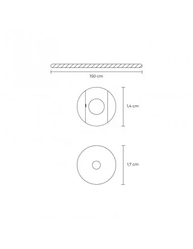 Support suspendu pour signalétique plafond finition chromée 150 cm Support suspendu pour signalétique plafond finition chromée 150 cm