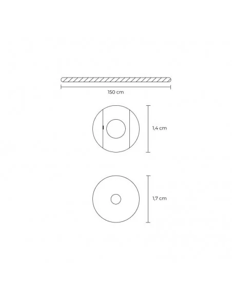 Support suspendu pour signalétique plafond finition chromée 150 cm Support suspendu pour signalétique plafond finition chromée 150 cm