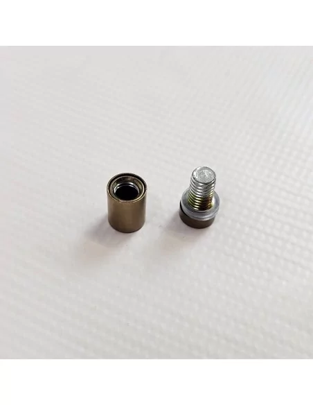 Separador Ø12 x 25 mm oro viejo con tapón roscado para placas de metacrilato