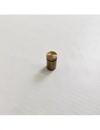 Separador Ø12 x 25 mm oro viejo con tapón roscado para placas de metacrilato