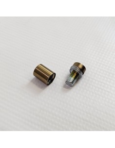 Separador Ø12 x 20 mm oro viejo con tapón roscado para placas de metacrilato 2