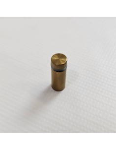 Separador Ø12 x 30 mm oro viejo con tapón roscado para placas de metacrilato 2