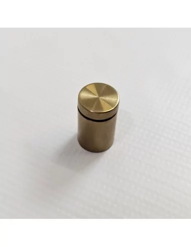 Entretoise Ø19 x 30 mm laiton vieilli avec bouchon vissé pour plaques et signalétique