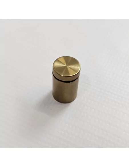 Entretoise Ø19 x 30 mm laiton vieilli avec bouchon vissé pour plaques et signalétique