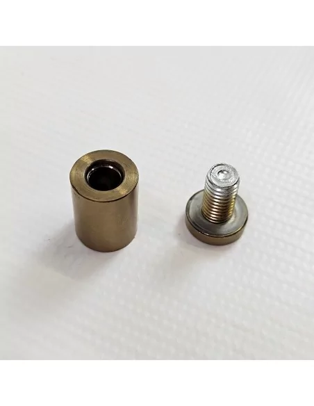 Entretoise Ø19 x 30 mm laiton vieilli avec bouchon vissé pour plaques et signalétique