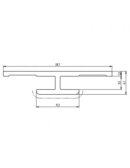 Profil en H en aluminium pour panneaux Dibond 3 mm
