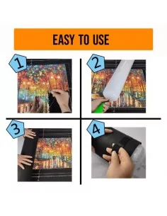 Tapis feutre pour ranger puzzle 2000 pièces noir 2