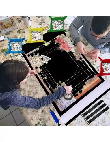 Tapete fieltro para guardar puzzle hasta 3000 piezas en Moldiber