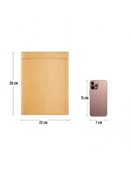 Sobre Protector Burbuja Kraft 22x26 cm - Envíos Seguros Sobre Protector Burbuja Kraft 22x26 cm - Envíos Seguros