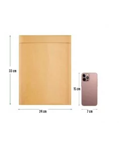 Envelope Acolchoado Marrom com Bolhas 24 x 33 cm