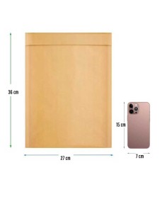 Envelope Acolchoado de Bolhas Marrom 27 x 36 cm