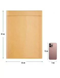 Saco Acolchoado Marrom 35 x 47 cm
