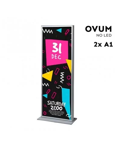 Totem publicitário porta pôster dupla face 2 x A1
