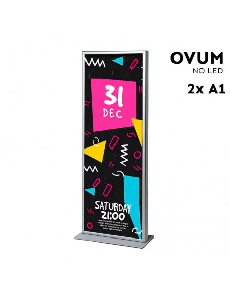 Totem publicitário porta pôster dupla face 2 x A1