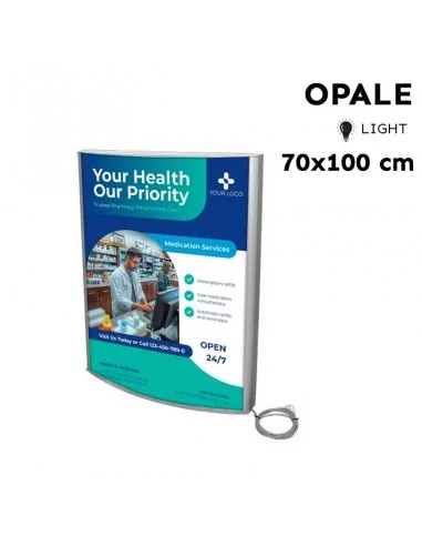 Totem publicitário led uma face - OPALE