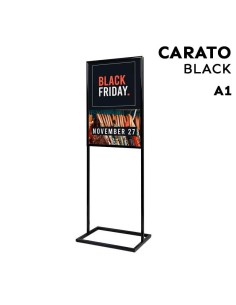 Totem publicitaire pour affiches DIN A1 double face finition noire