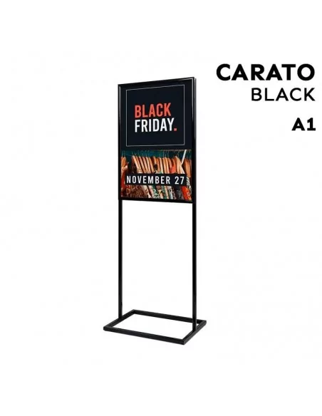 Tótem publicitario para carteles DIN A1 doble cara acabado negro en Moldiber