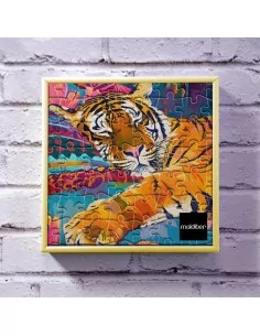 Cadre en aluminium doré pour puzzle personnalisé