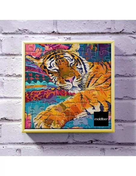 Cadre en aluminium doré pour puzzle personnalisé