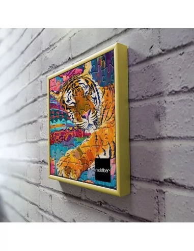 Cadre en aluminium doré pour puzzle personnalisé