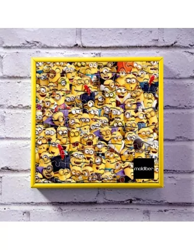 Cadre en aluminium jaune pour puzzle... Cadre en aluminium jaune pour puzzle...