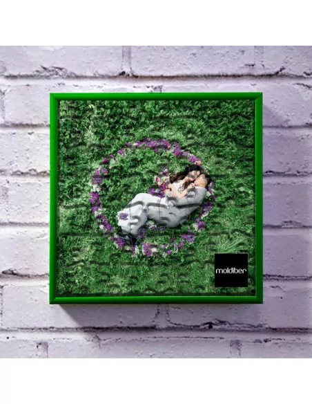 Moldura de alumínio verde para puzzle personalizado